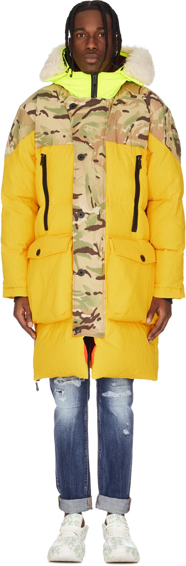 Griffin: Multicolor Sleeping Bag Coat - 1