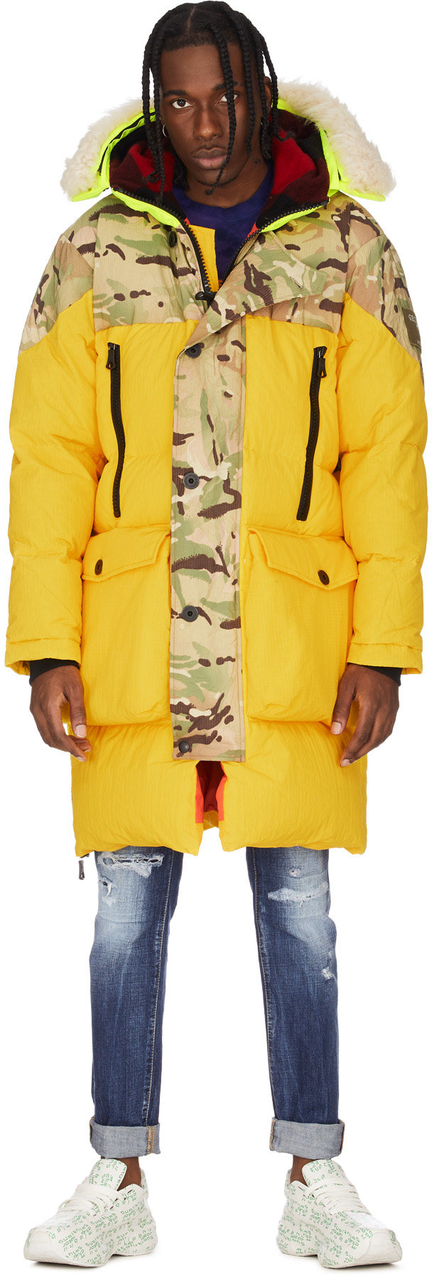 Griffin: Multicolor Sleeping Bag Coat - 4