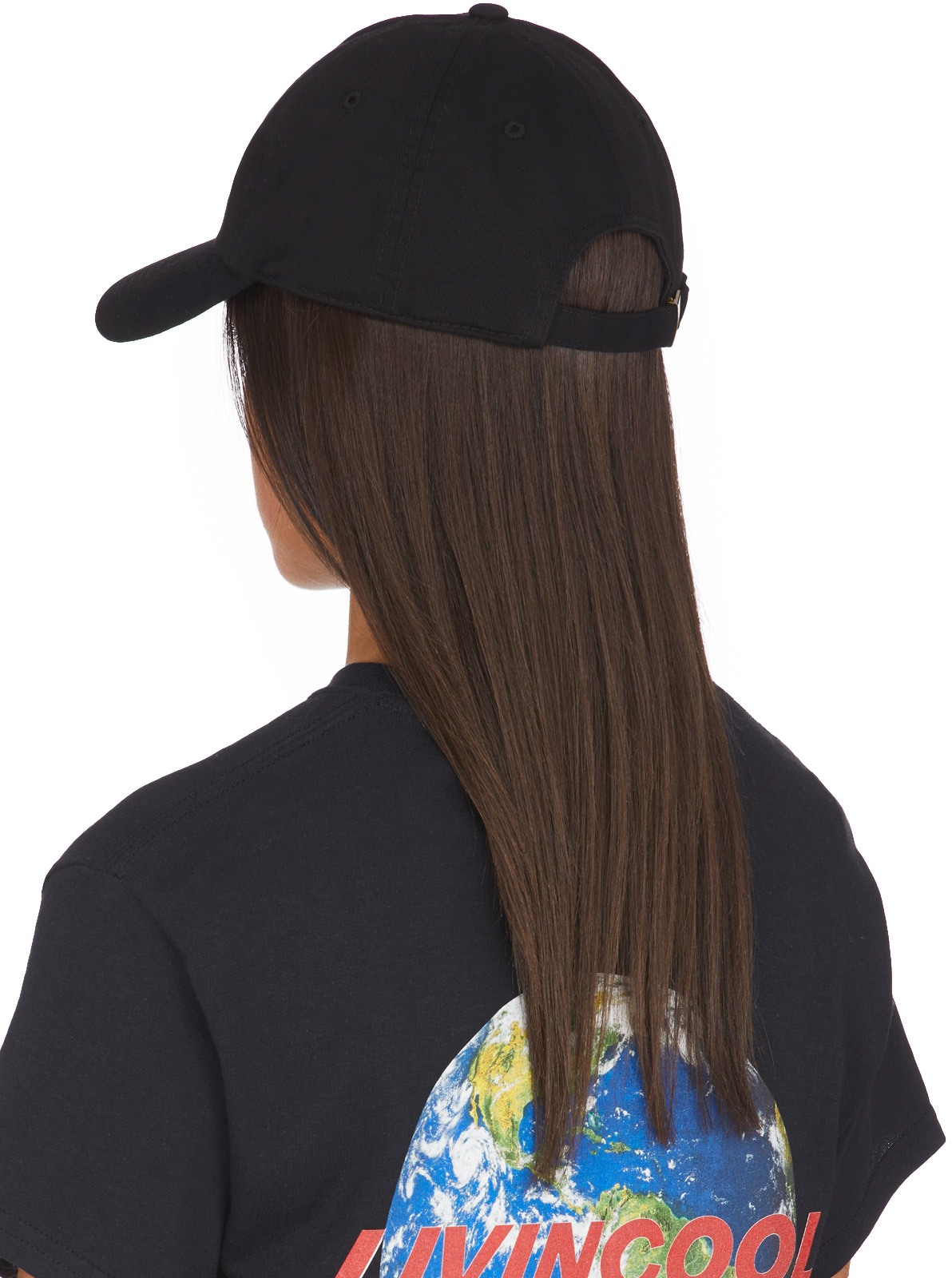 LIVINCOOL: Black Wavy Logo Cap - 3