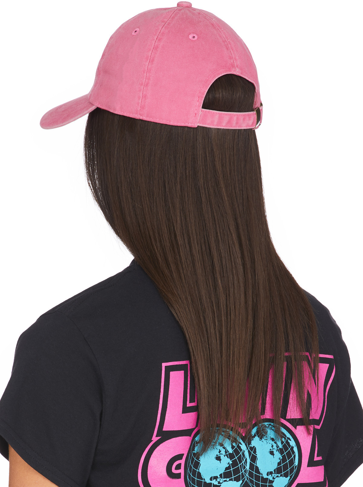 LIVINCOOL: Pink Washed Wavy Logo Cap - 3
