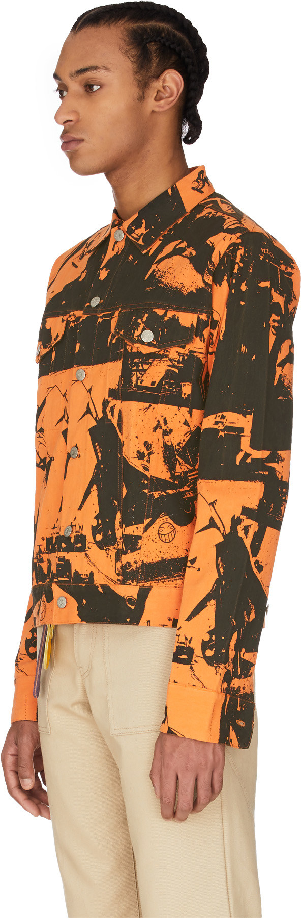 Malice Studios: Orange Hard Luck Denim Jacket - 2