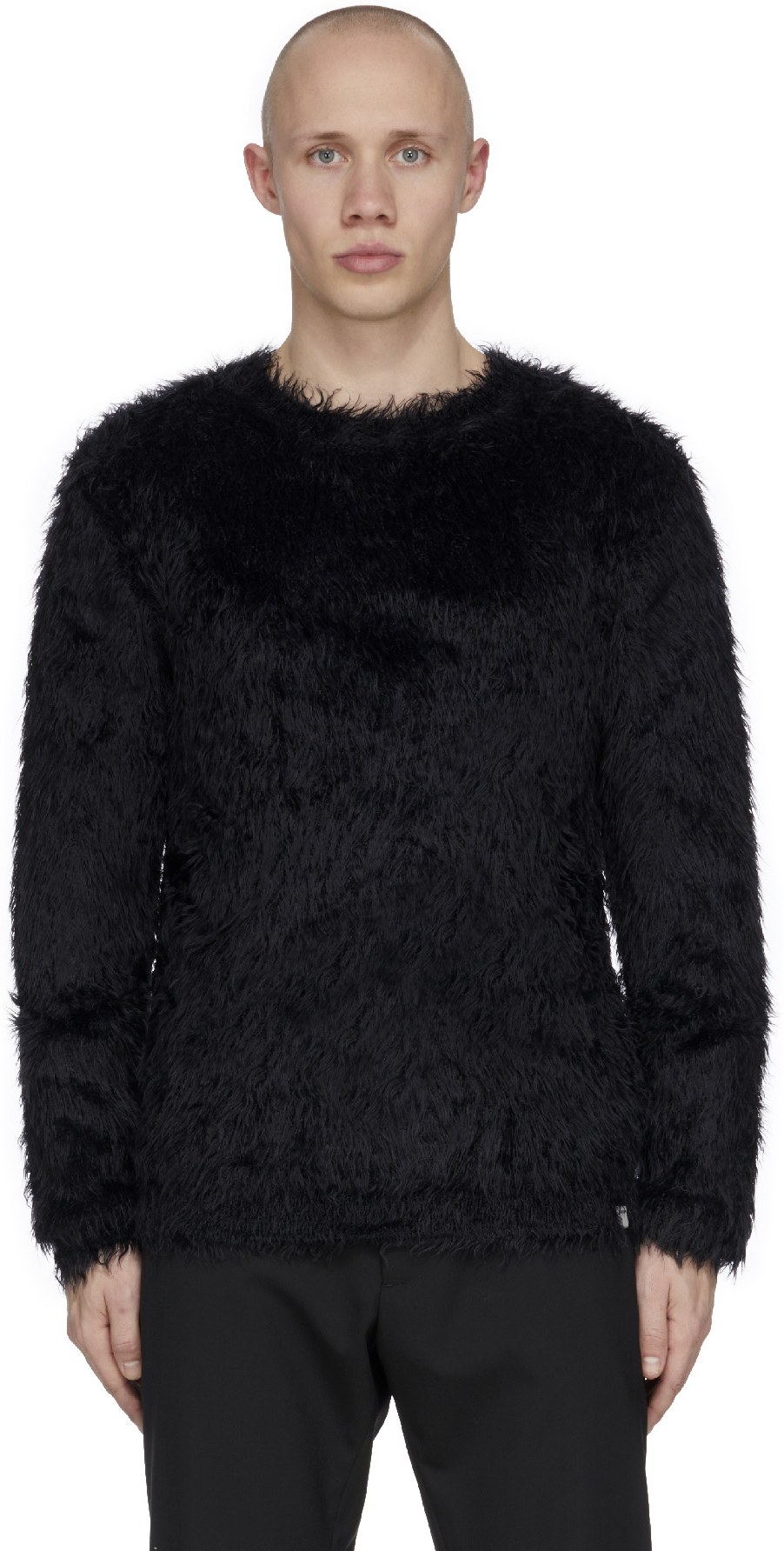 1017 ALYX 9SM: Black Feathered Crewneck Sweater - 1