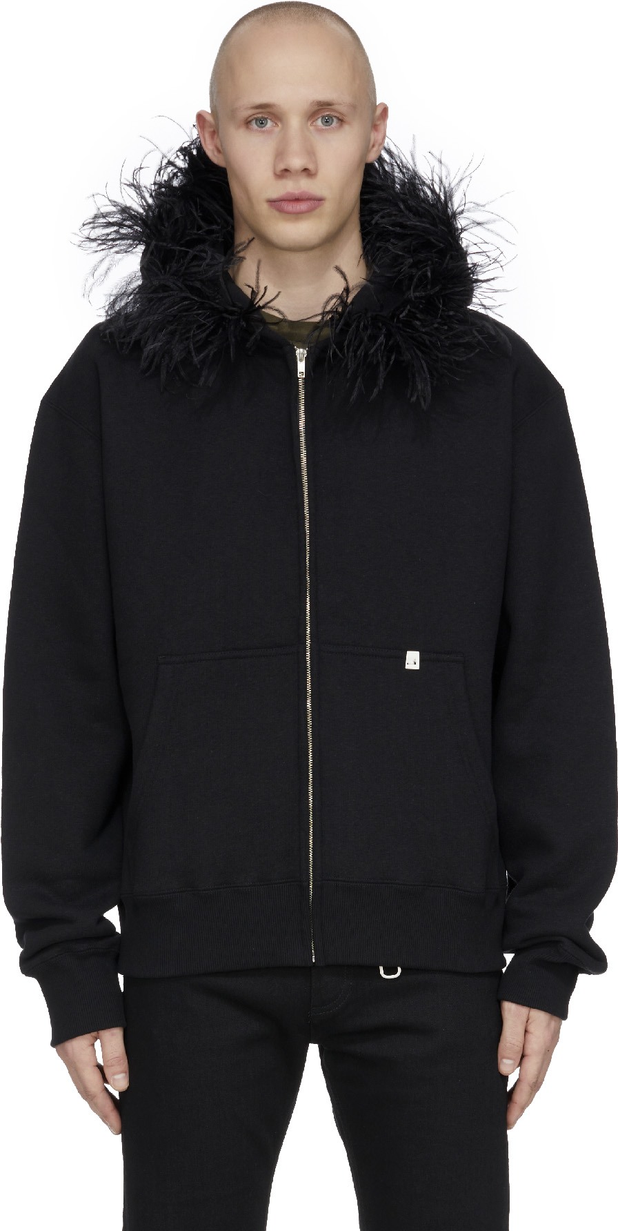 1017 ALYX 9SM: Black Feathered Hoodie - 1