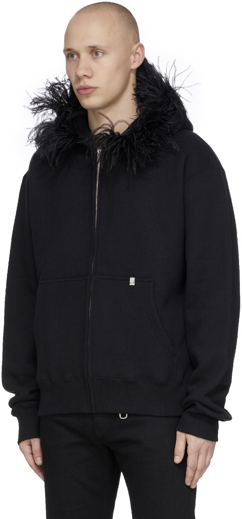 1017 ALYX 9SM: Black Feathered Hoodie - 2