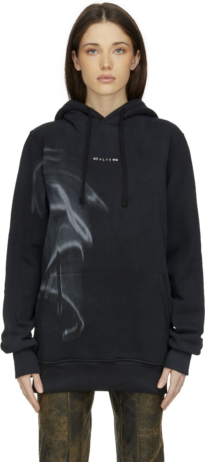 1017 ALYX 9SM: Black Graphic Hoodie - 1