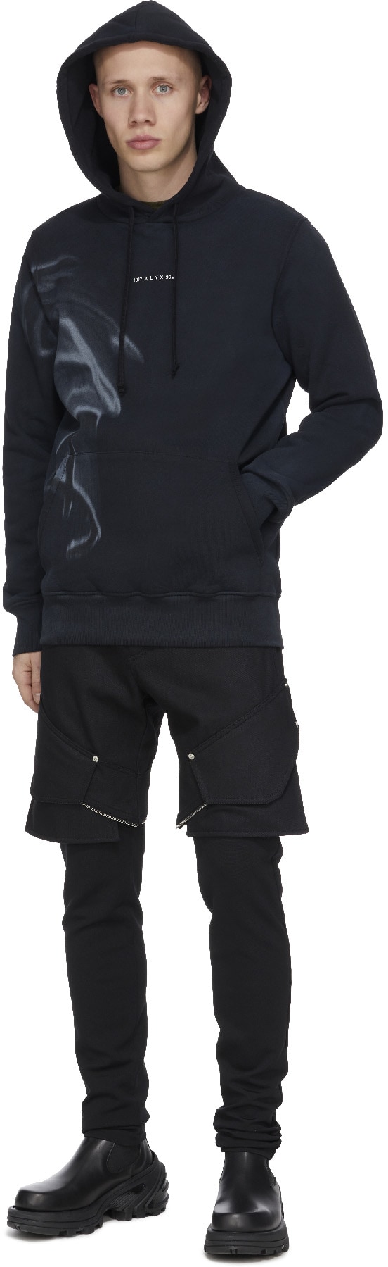1017 ALYX 9SM: Black Graphic Hoodie - 4