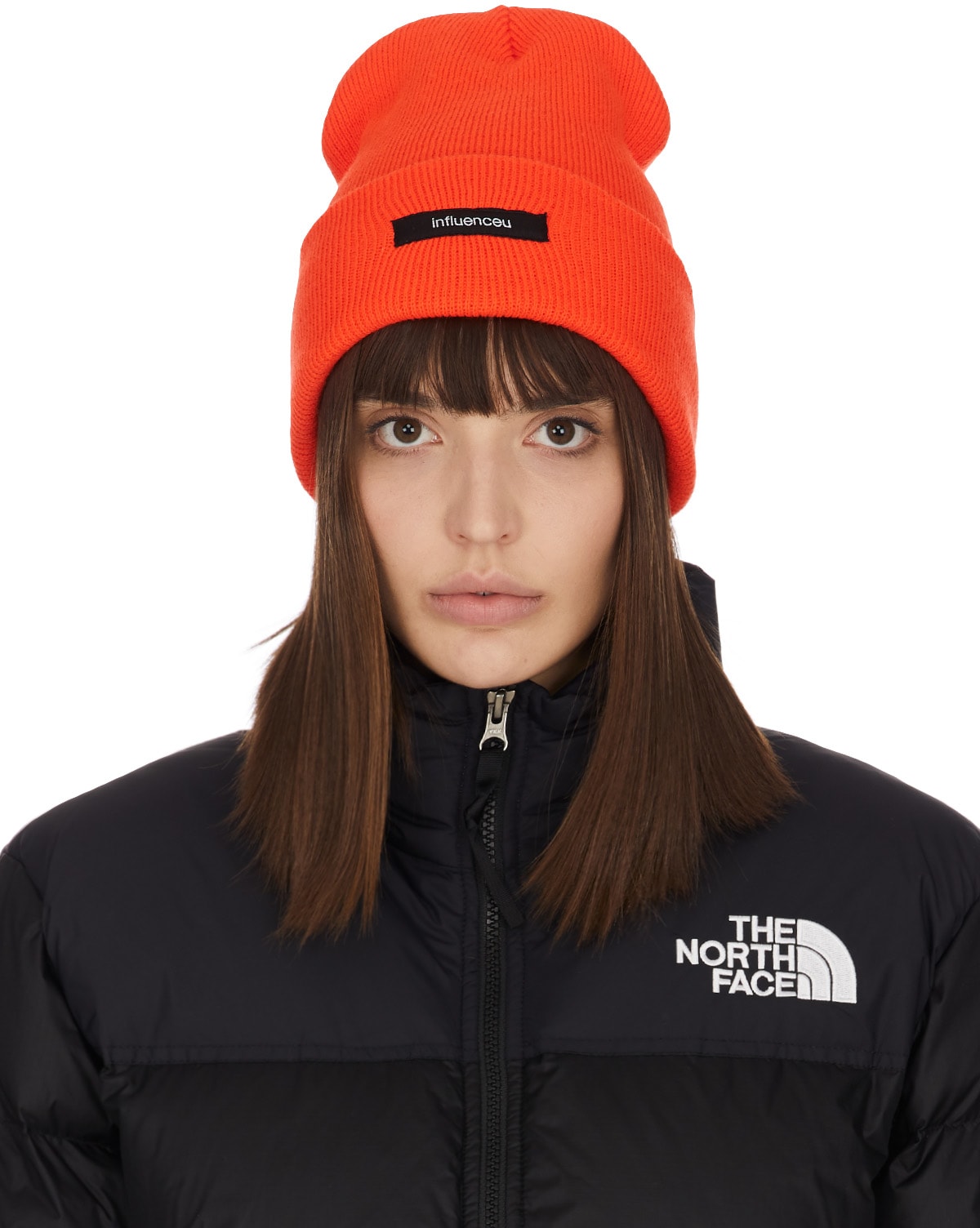 influenceu: Orange Logo Beanie - 1