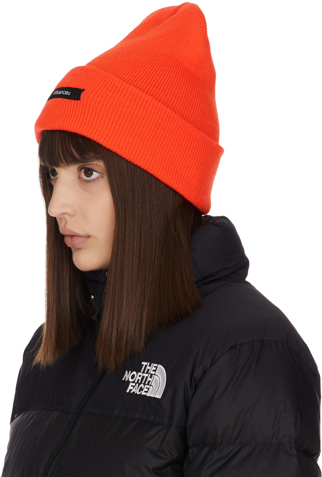 influenceu: Orange Logo Beanie - 2
