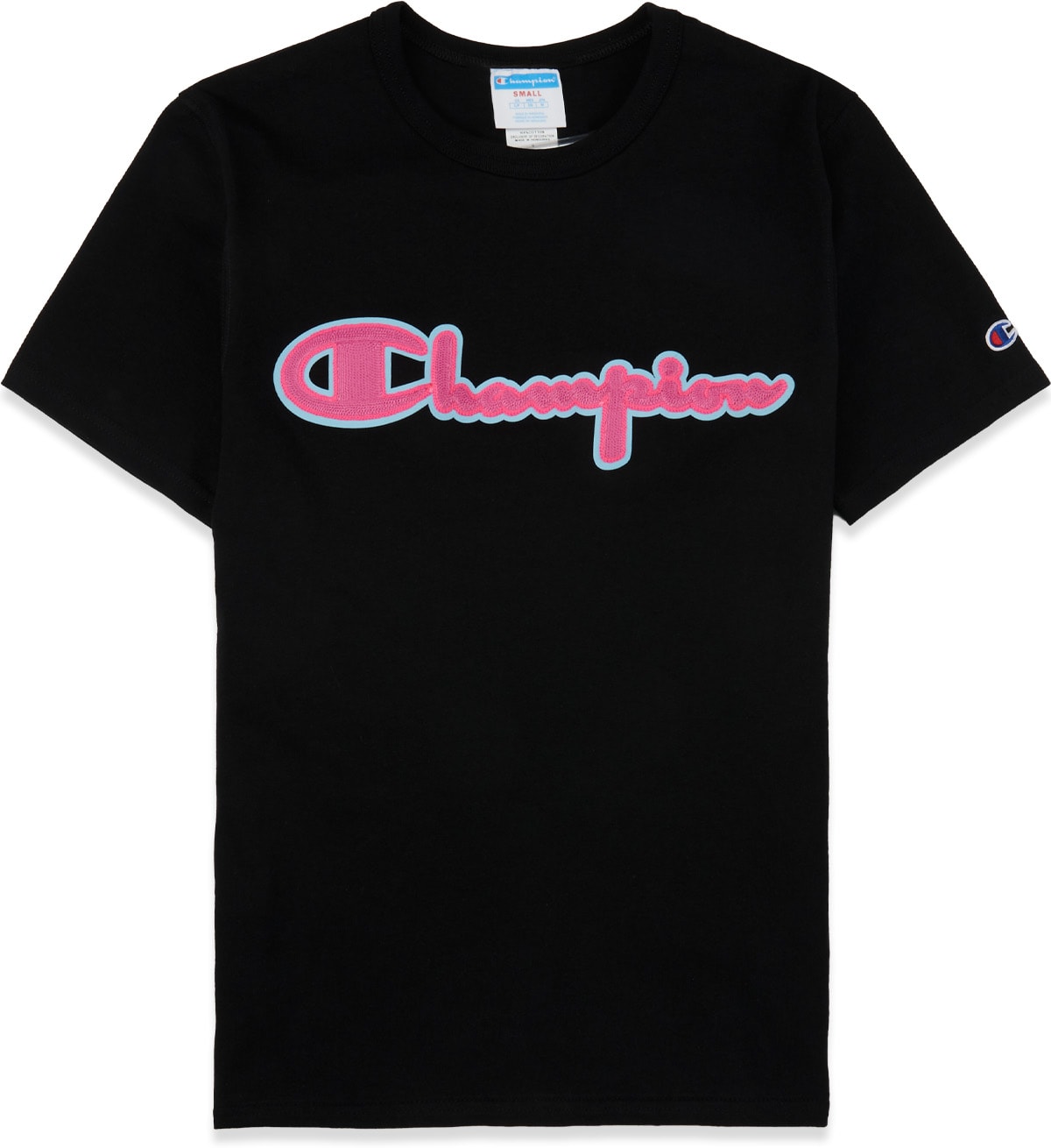 Champion: Noir T-Shirt à Logo Heritage Noir - 1