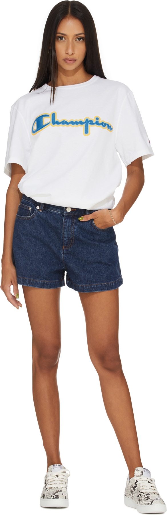 Champion: Blanc T-Shirt à Logo Heritage Blanc - 4