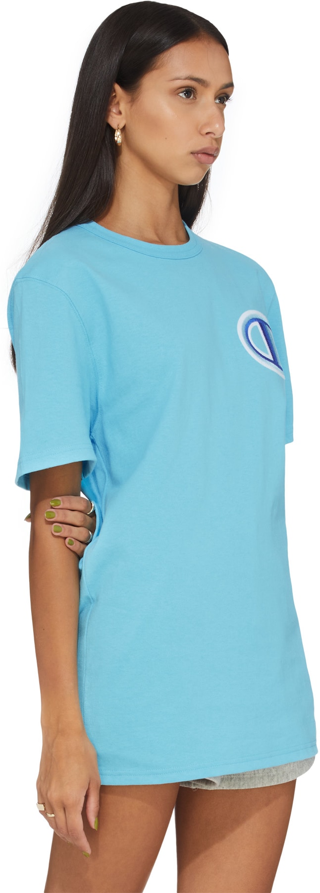 Champion: Blue Heritage Floss Stitch C T-Shirt - 3