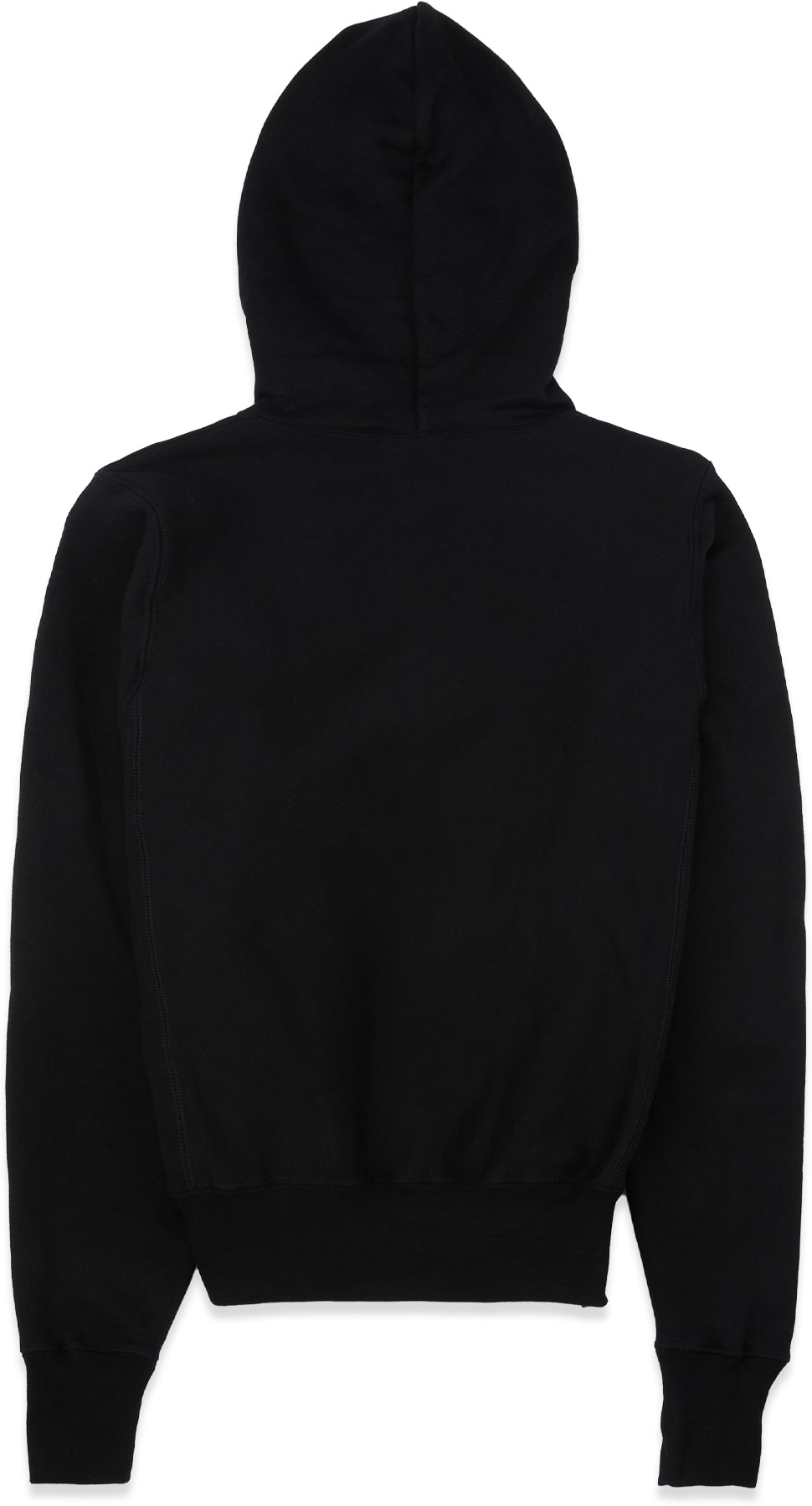 Champion: Black Reverse Weave Label Hoodie - 2