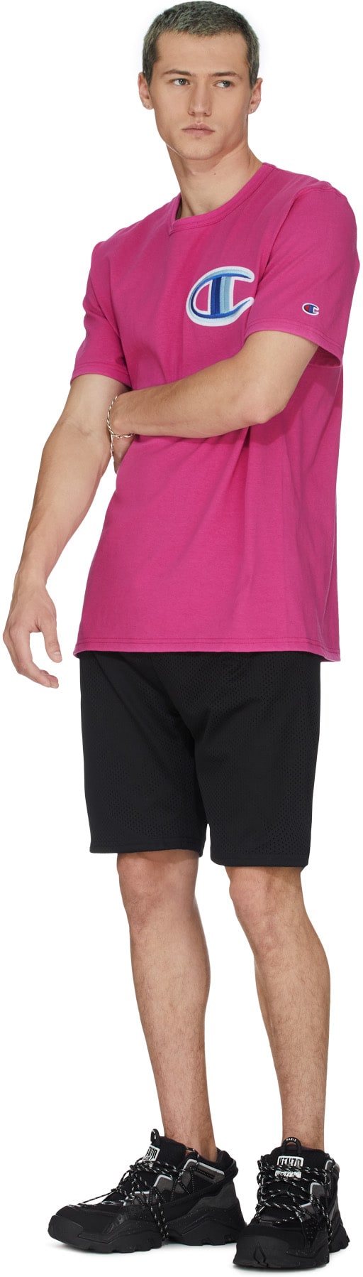 Champion: Rose T-Shirt à Logo 'C' Heritage Rose - 4