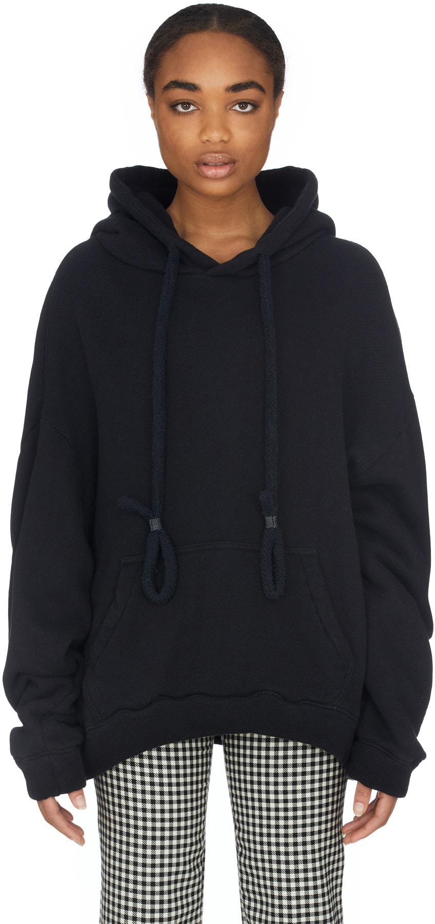 influenceu: Black Lucid Dreams Oversized Crystal Hoodie - 1