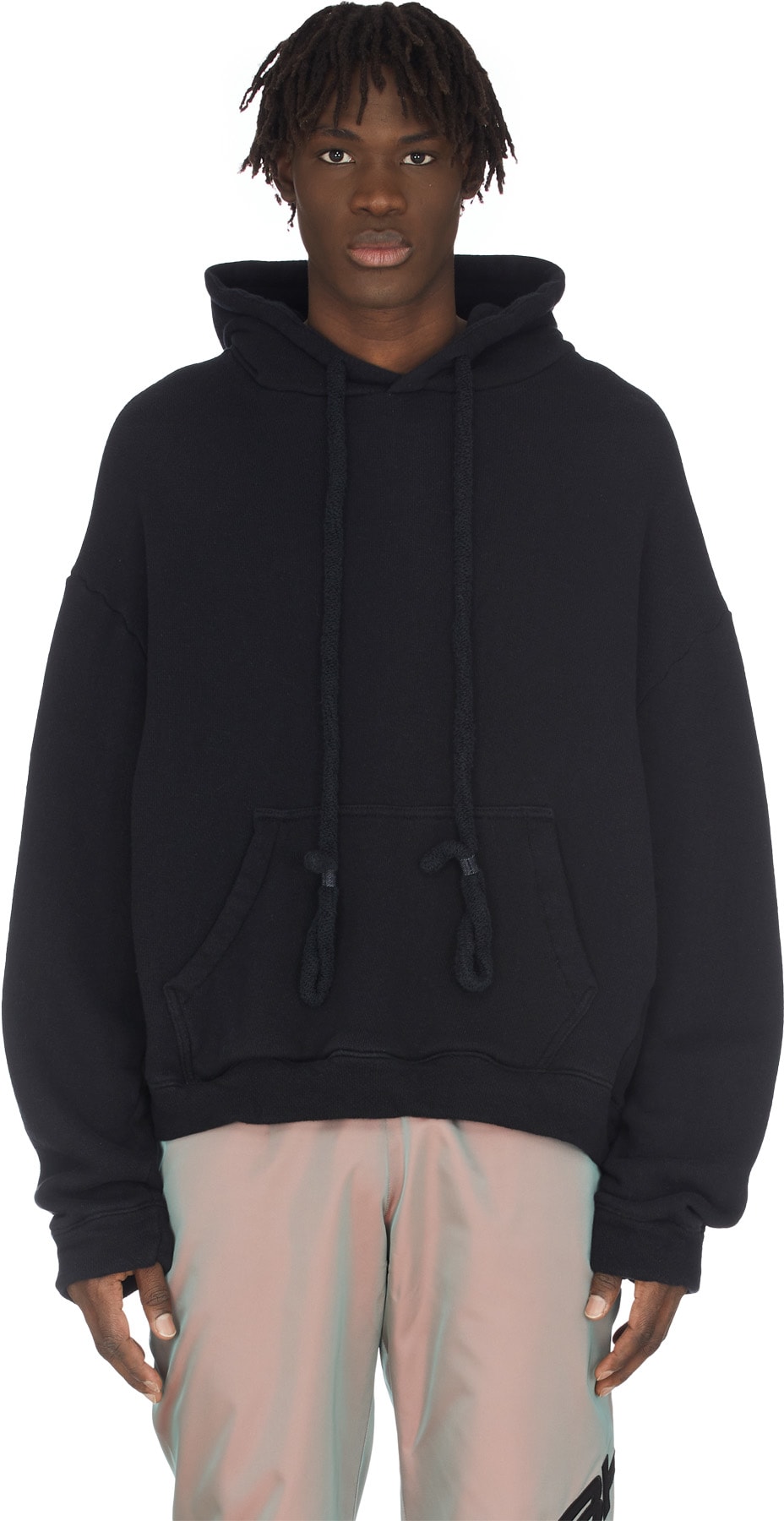 influenceu: Black Lucid Dreams Oversized Crystal Hoodie - 1