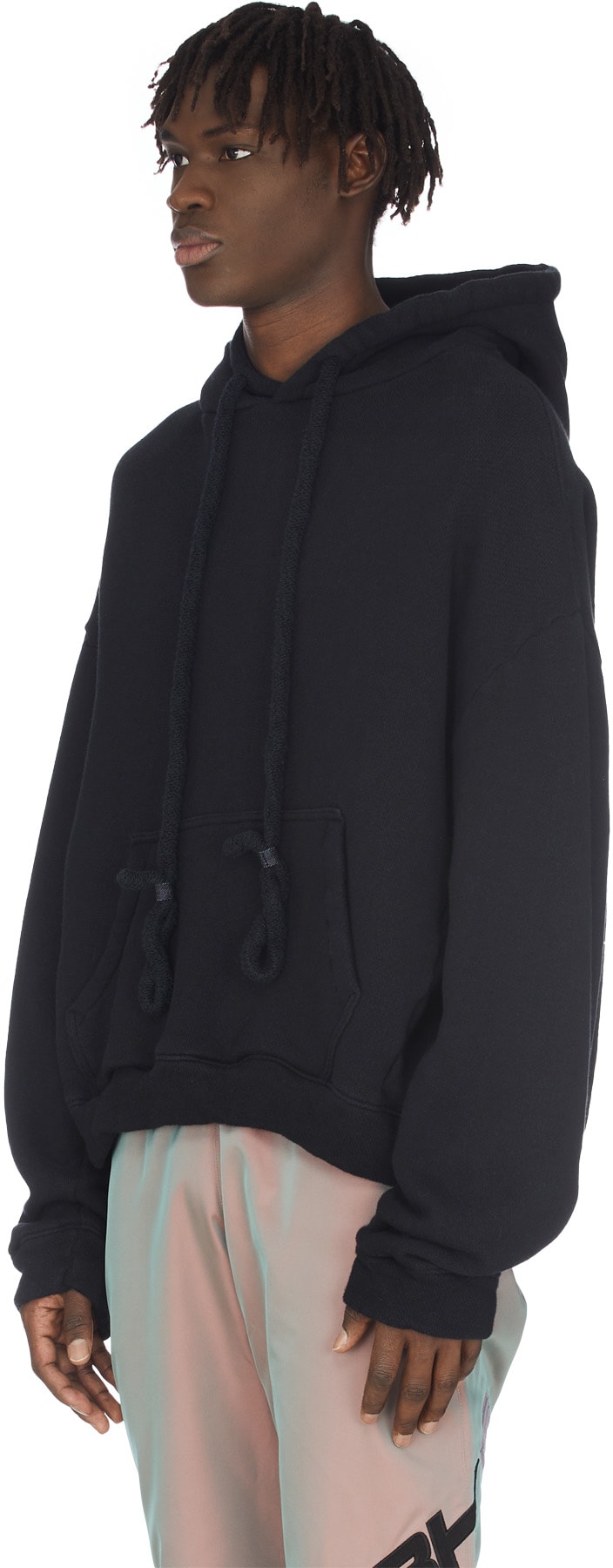 influenceu: Black Lucid Dreams Oversized Crystal Hoodie - 2