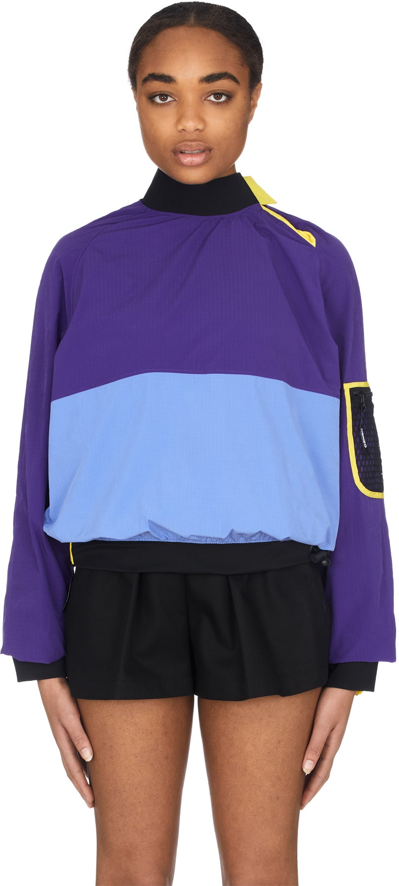 Kenzo: Purple Colorblock Pullover Sweater - 1