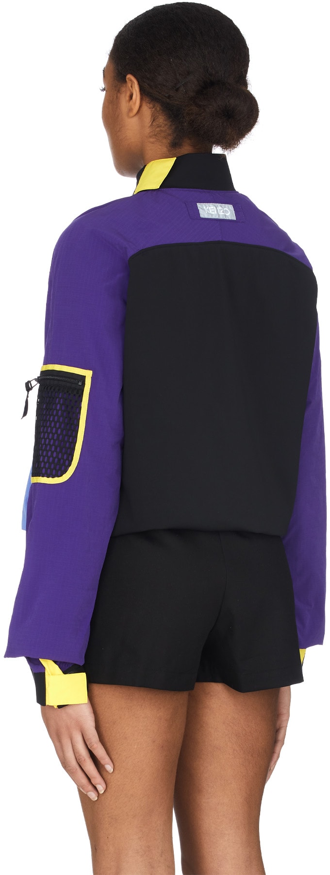 Kenzo: Purple Colorblock Pullover Sweater - 3