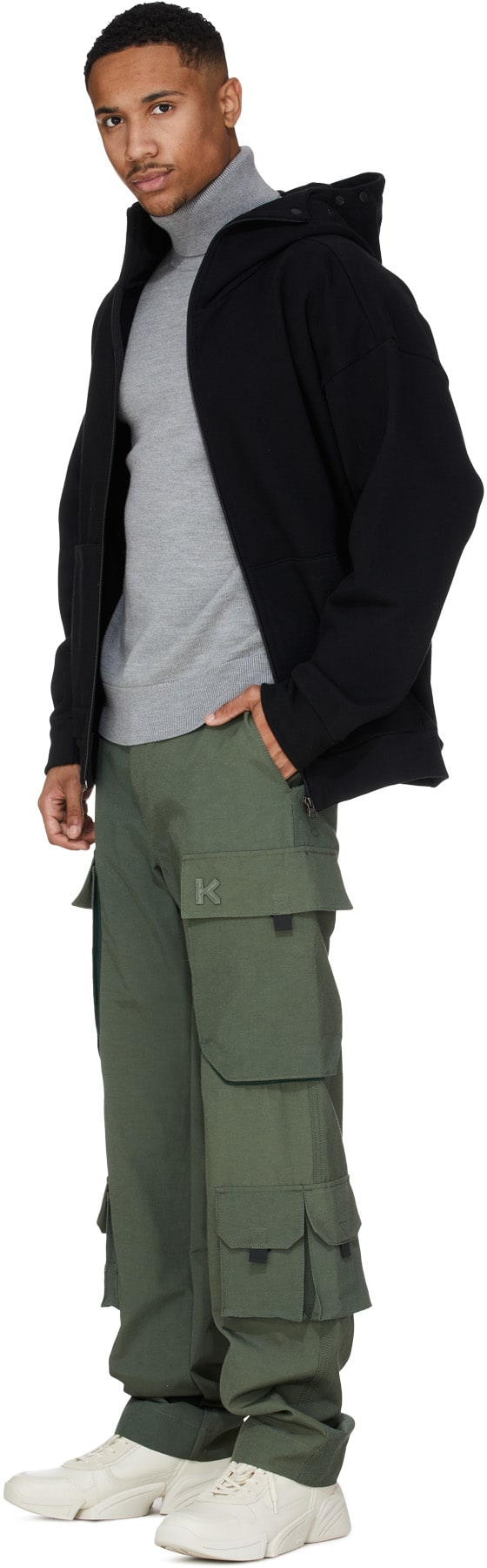 influenceu: Black Oh Snap! Versatile Hoodie - 6