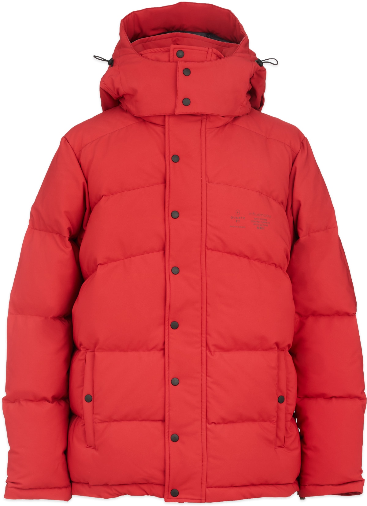 Quartz x influenceu: Red Quartz x influenceu Super Puffer Jacket - 1