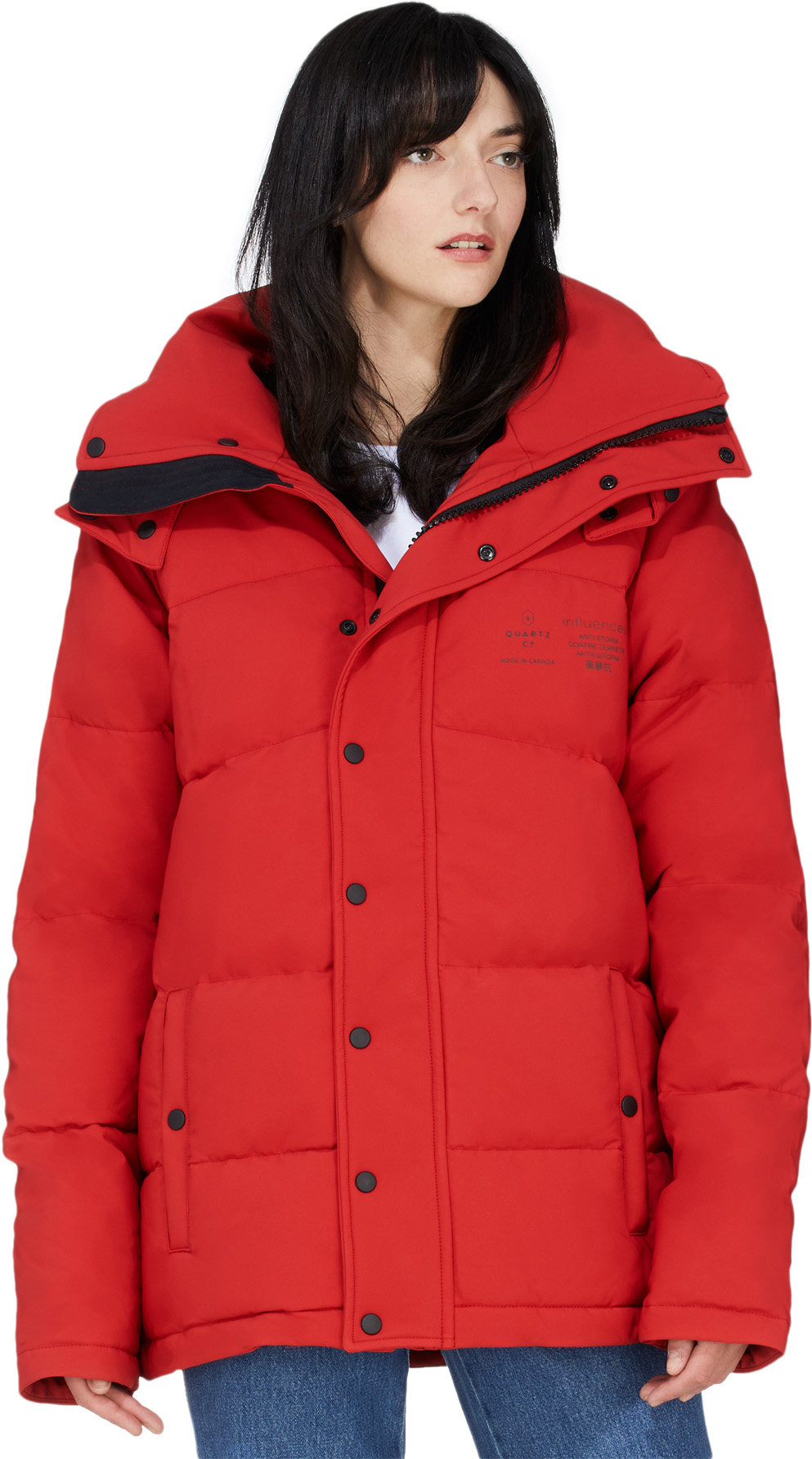 Quartz x influenceu: Red Quartz x influenceu Super Puffer Jacket - 4