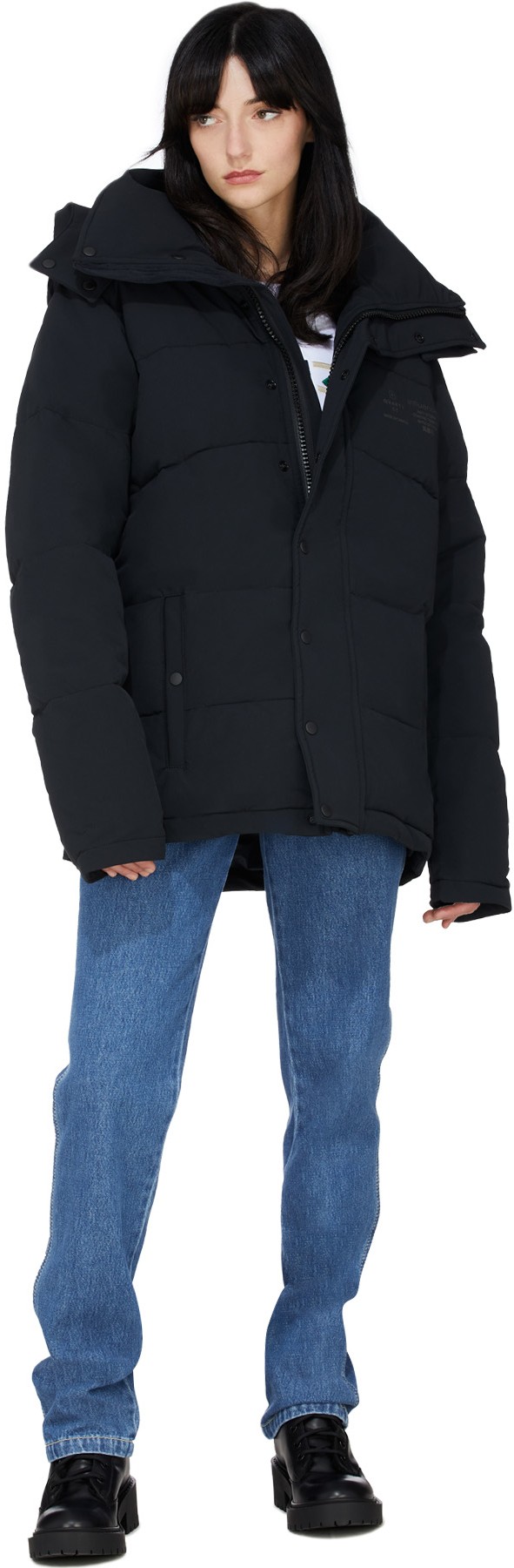 Quartz x influenceu: Black Quartz x influenceu Super Puffer Jacket - 5