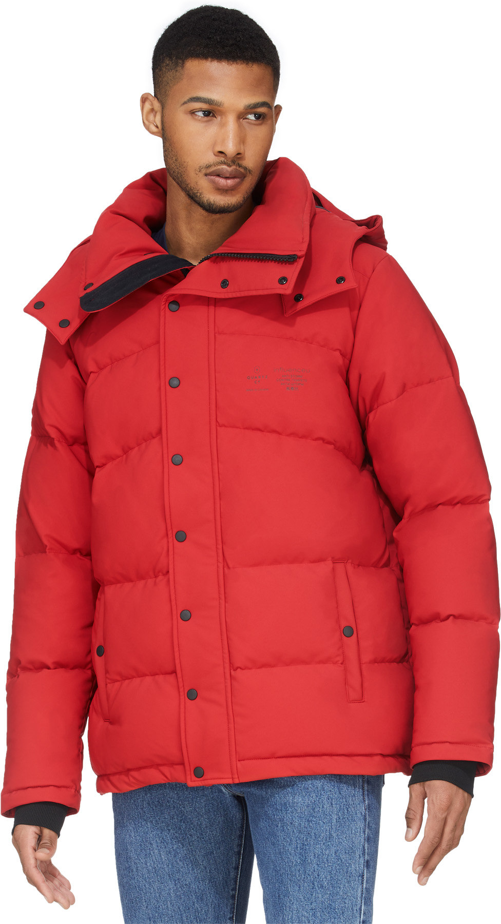 Quartz x influenceu: Red Quartz x influenceu Super Puffer Jacket - 4