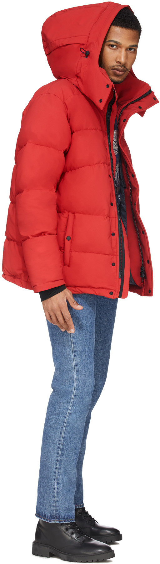 Quartz x influenceu: Red Quartz x influenceu Super Puffer Jacket - 5