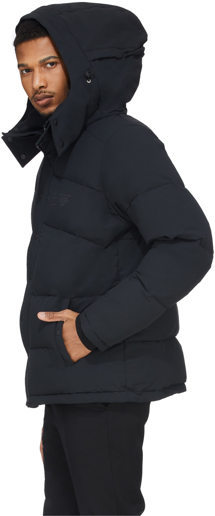 Quartz x influenceu: Black Quartz x influenceu Super Puffer Jacket - 4