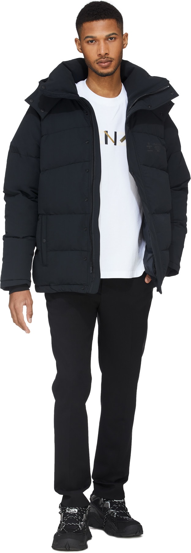 Quartz x influenceu: Black Quartz x influenceu Super Puffer Jacket - 5