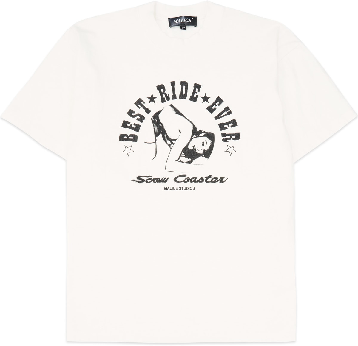 Malice Studios: White Screw Coaster T-Shirt - 1