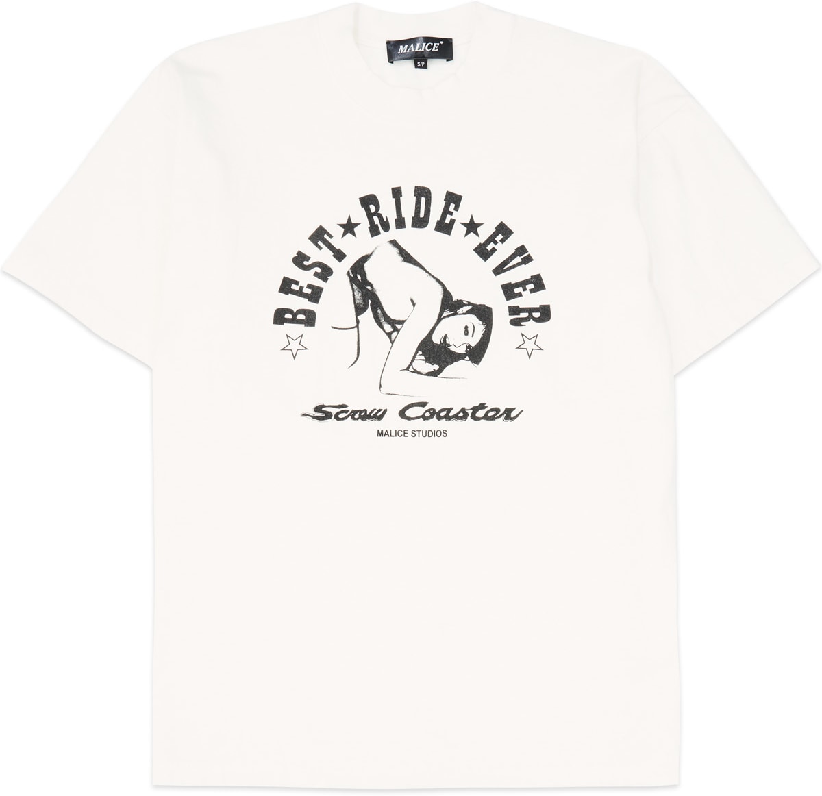 Malice Studios: Blanc T-Shirt "Screw Coaster" Blanc - 1