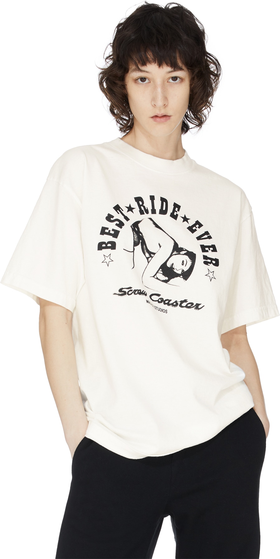 Malice Studios: Blanc T-Shirt "Screw Coaster" Blanc - 3