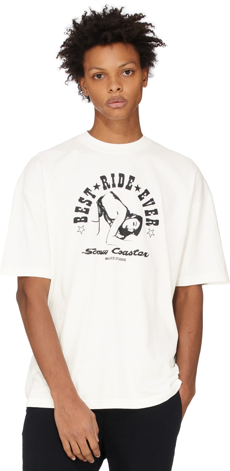 Malice Studios: White Screw Coaster T-Shirt - 3