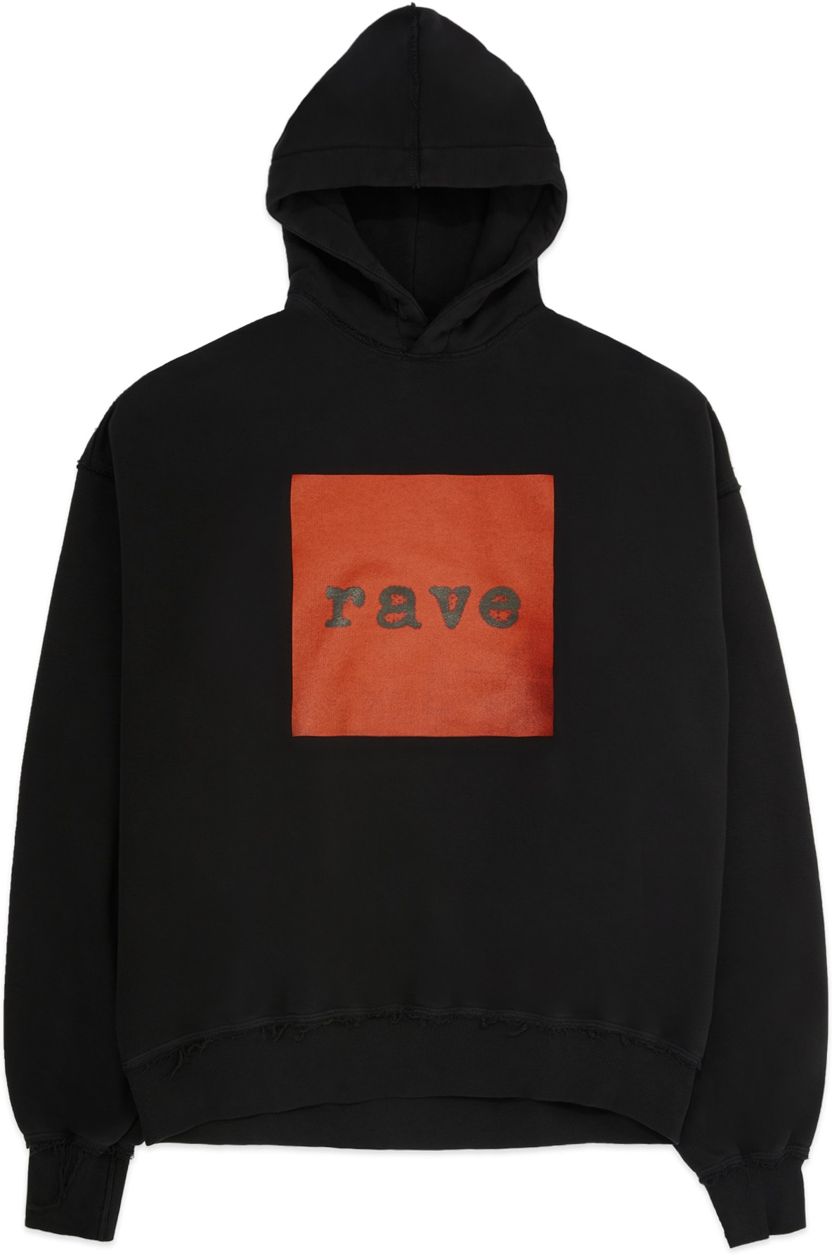 MISBHV: Noir Veste à Capuche Rave delavé Noir - 1