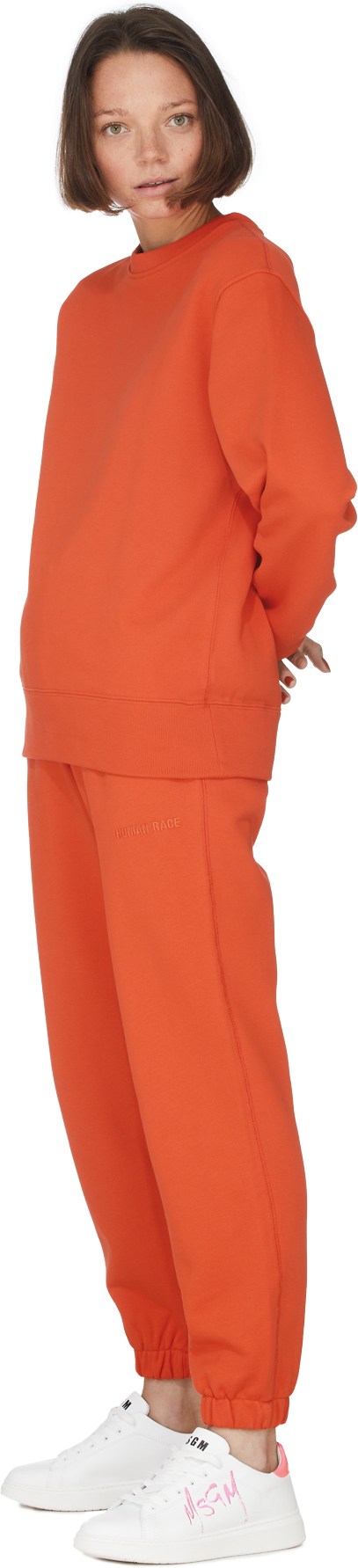 adidas Originals x Pharrell Williams: Red Pharrell Williams Basics Sweatpants - 5