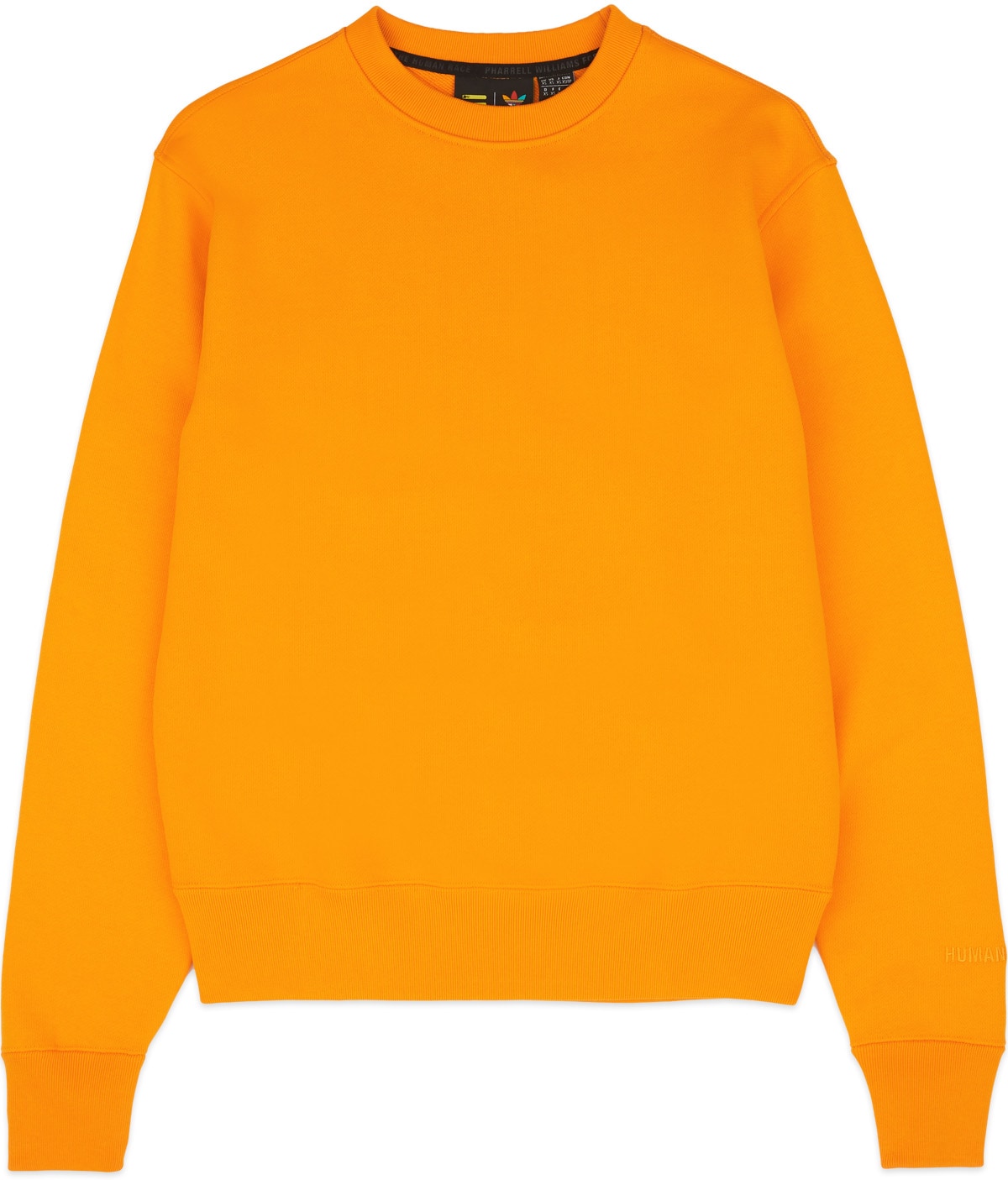 adidas Originals x Pharrell Williams: Orange Pharrell Williams Basics Crew Sweater - 1