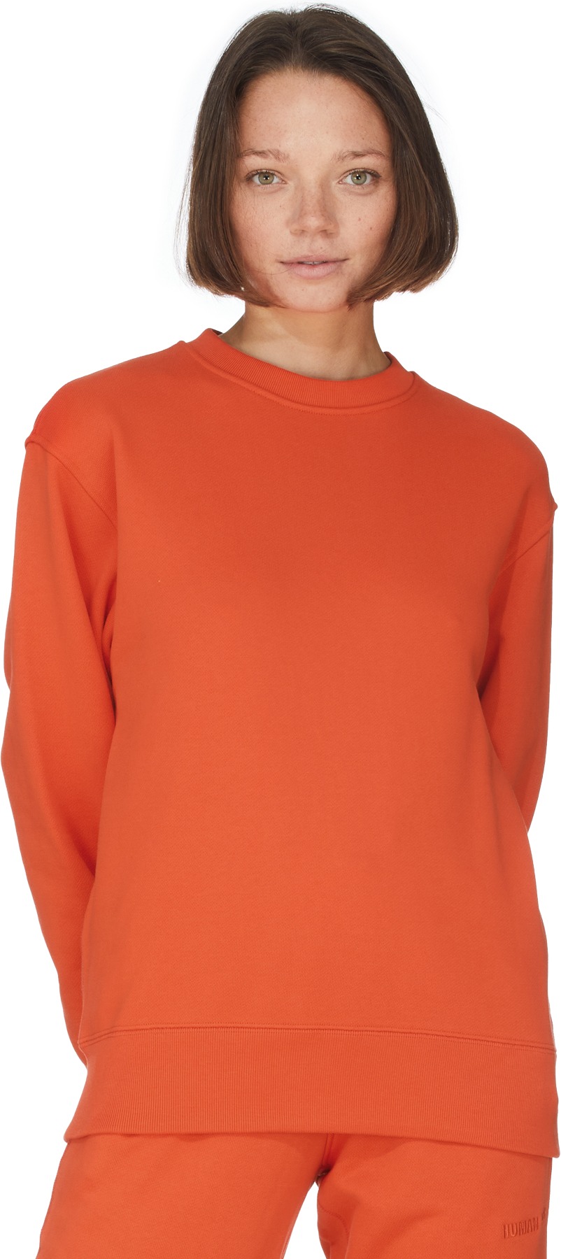 adidas Originals x Pharrell Williams: Red Pharrell Williams Basics Crew Sweater - 3