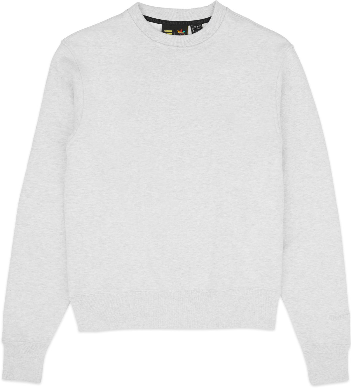 adidas Originals x Pharrell Williams: Grey Pharrell Williams Basics Crew Sweater - 1