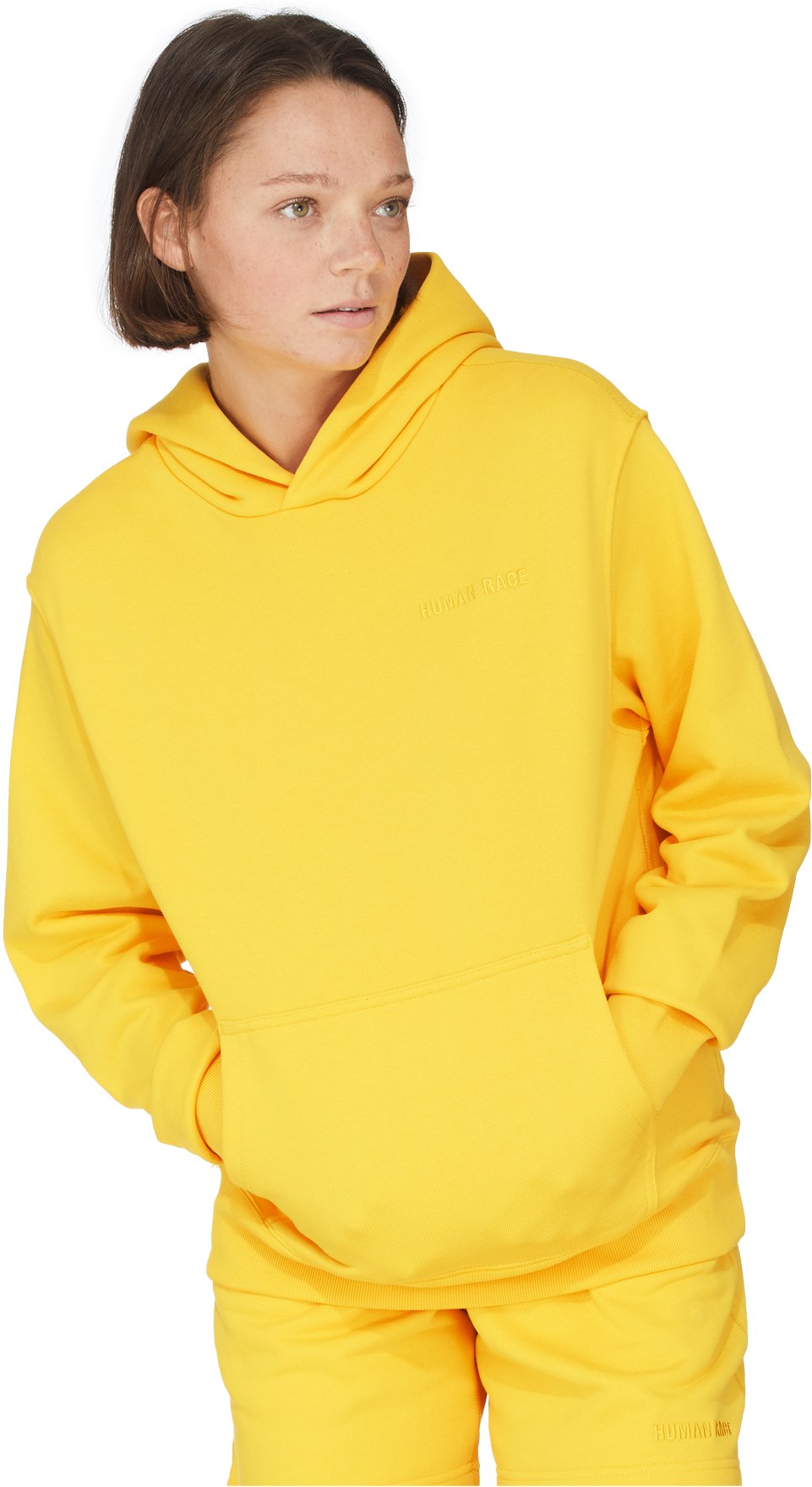adidas Originals x Pharrell Williams: Yellow Pharrell Williams Basics Hoodie - 3