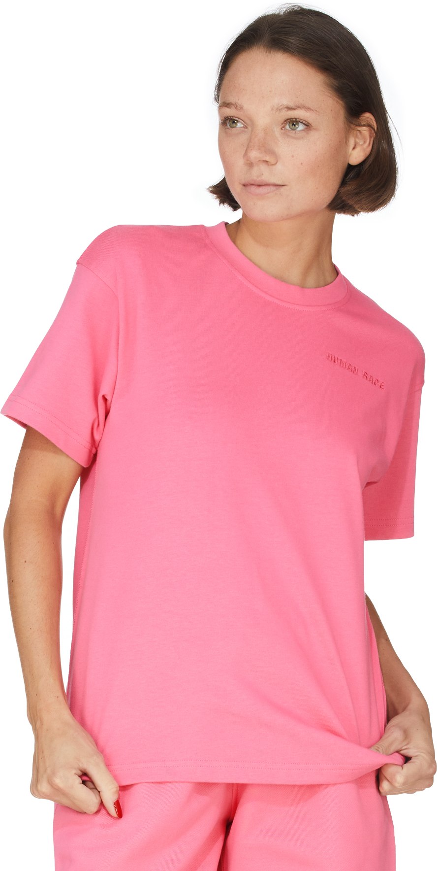 adidas Originals x Pharrell Williams: Pink Pharrell Williams Basics T-Shirt - 3