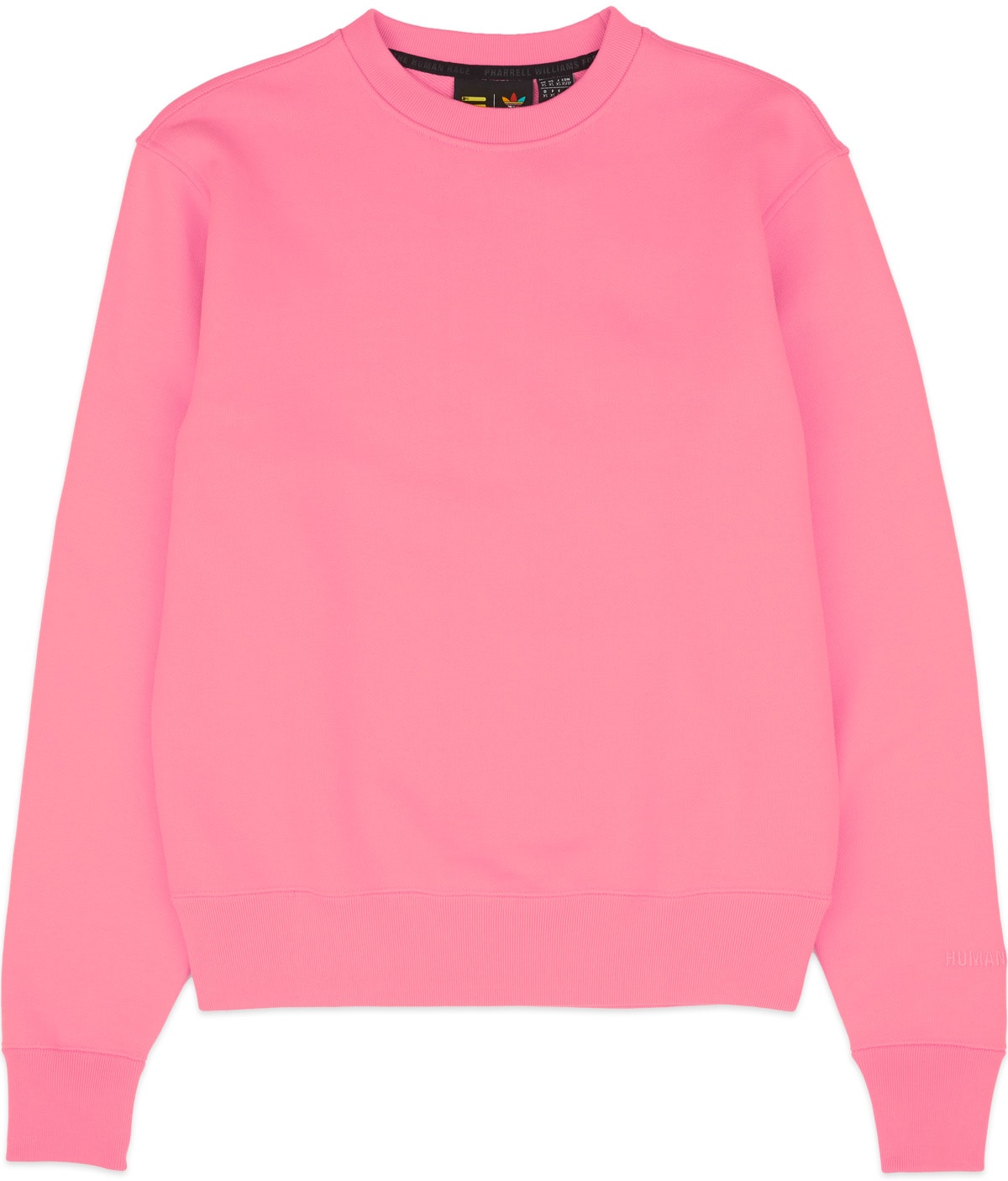 adidas Originals x Pharrell Williams: Pink Pharrell Williams Basics Crew Sweater - 1