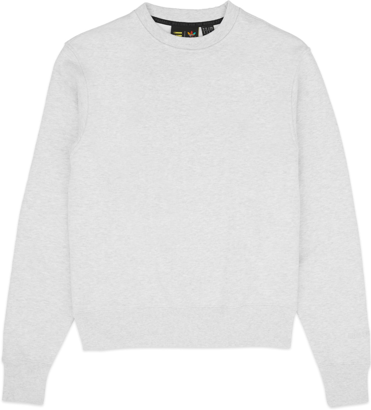 adidas Originals x Pharrell Williams: Grey Pharrell Williams Basics Crew Sweater - 1