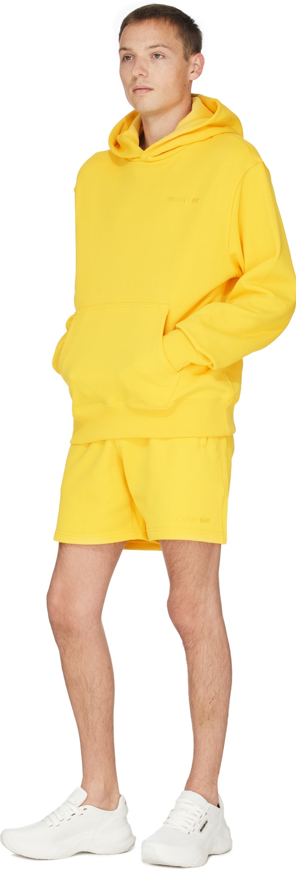 adidas Originals x Pharrell Williams: Yellow Pharrell Williams Basics Hoodie - 4