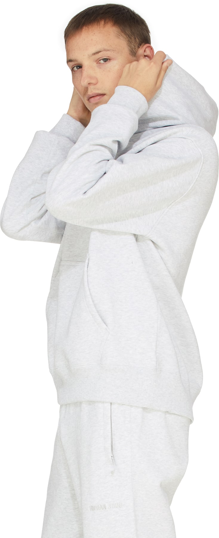 adidas Originals x Pharrell Williams: Grey Pharrell Williams Basics Hoodie - 3