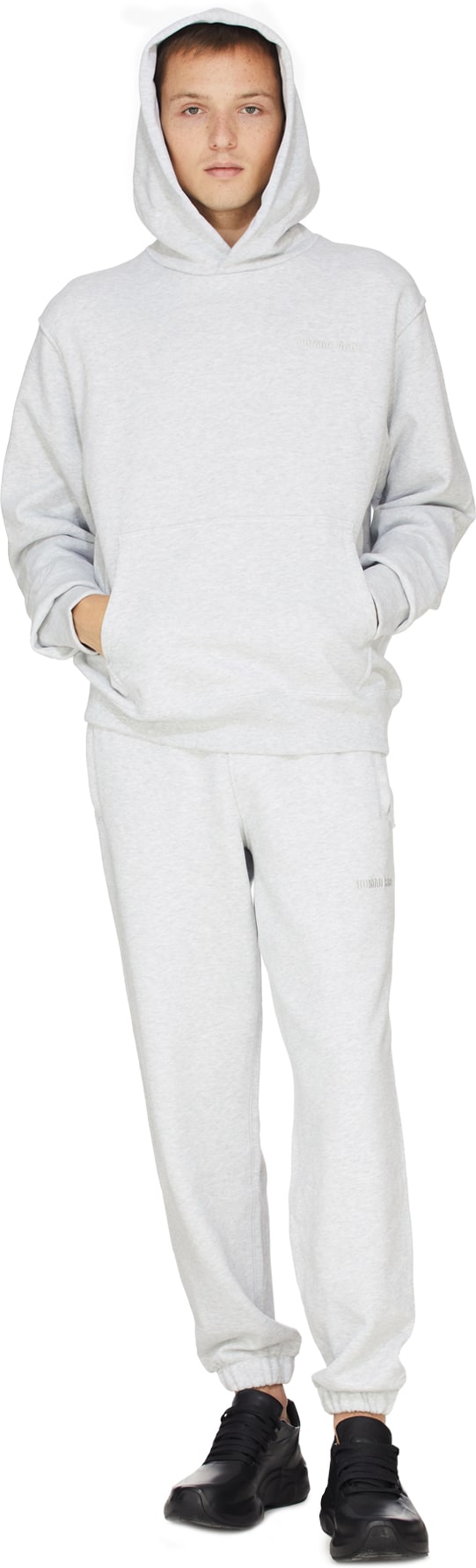 adidas Originals x Pharrell Williams: Grey Pharrell Williams Basics Hoodie - 4