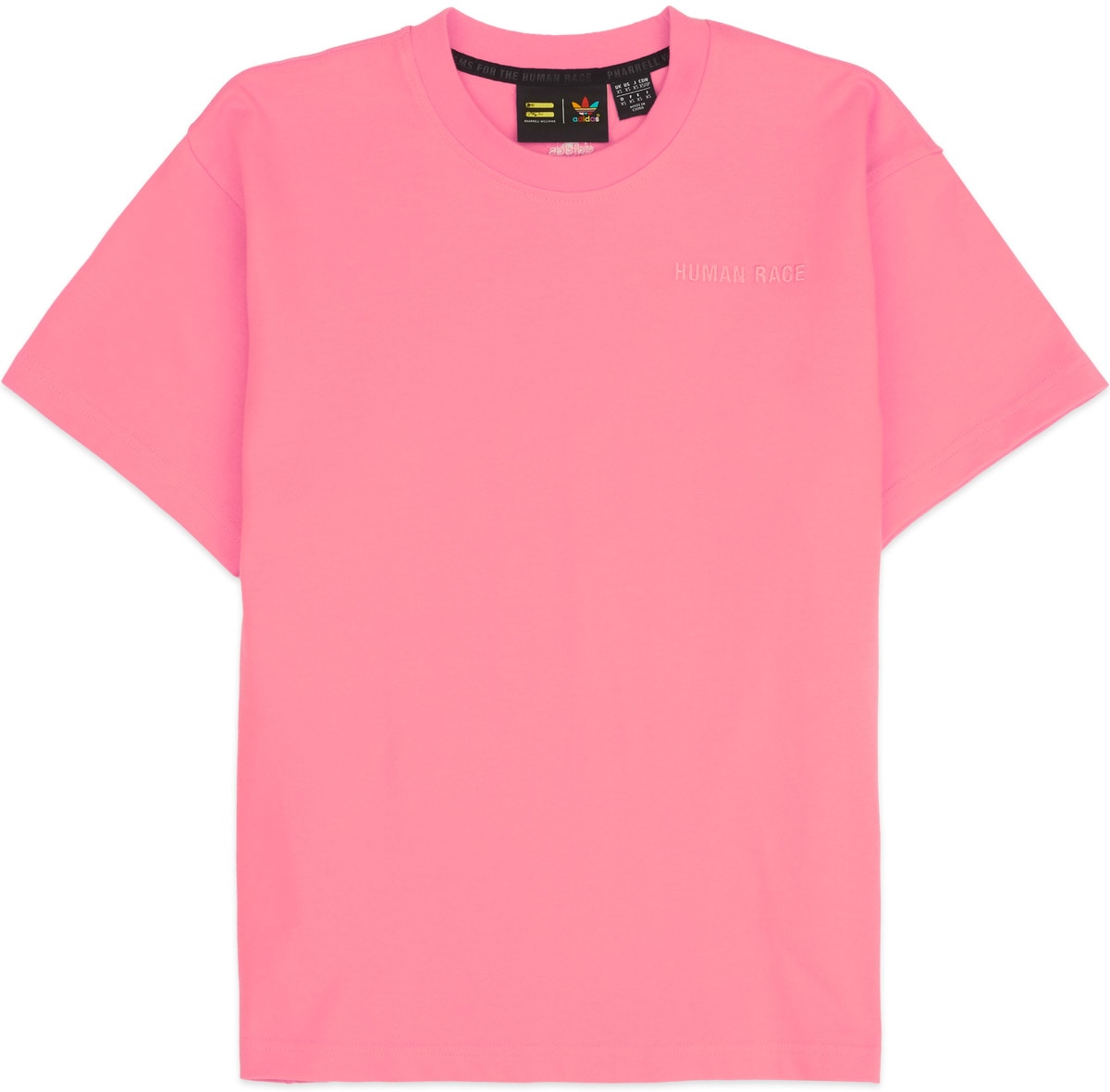 adidas Originals x Pharrell Williams: Pink Pharrell Williams Basics T-Shirt - 1