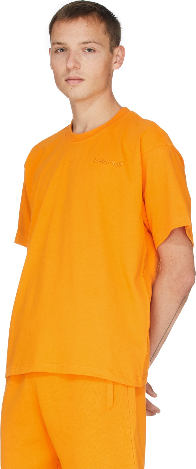 adidas Originals x Pharrell Williams: Orange Pharrell Williams Basics T-Shirt - 3