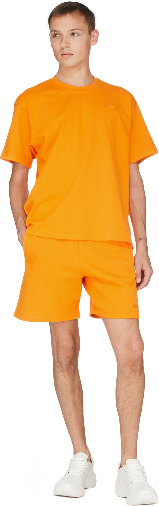 adidas Originals x Pharrell Williams: Orange Pharrell Williams Basics T-Shirt - 4