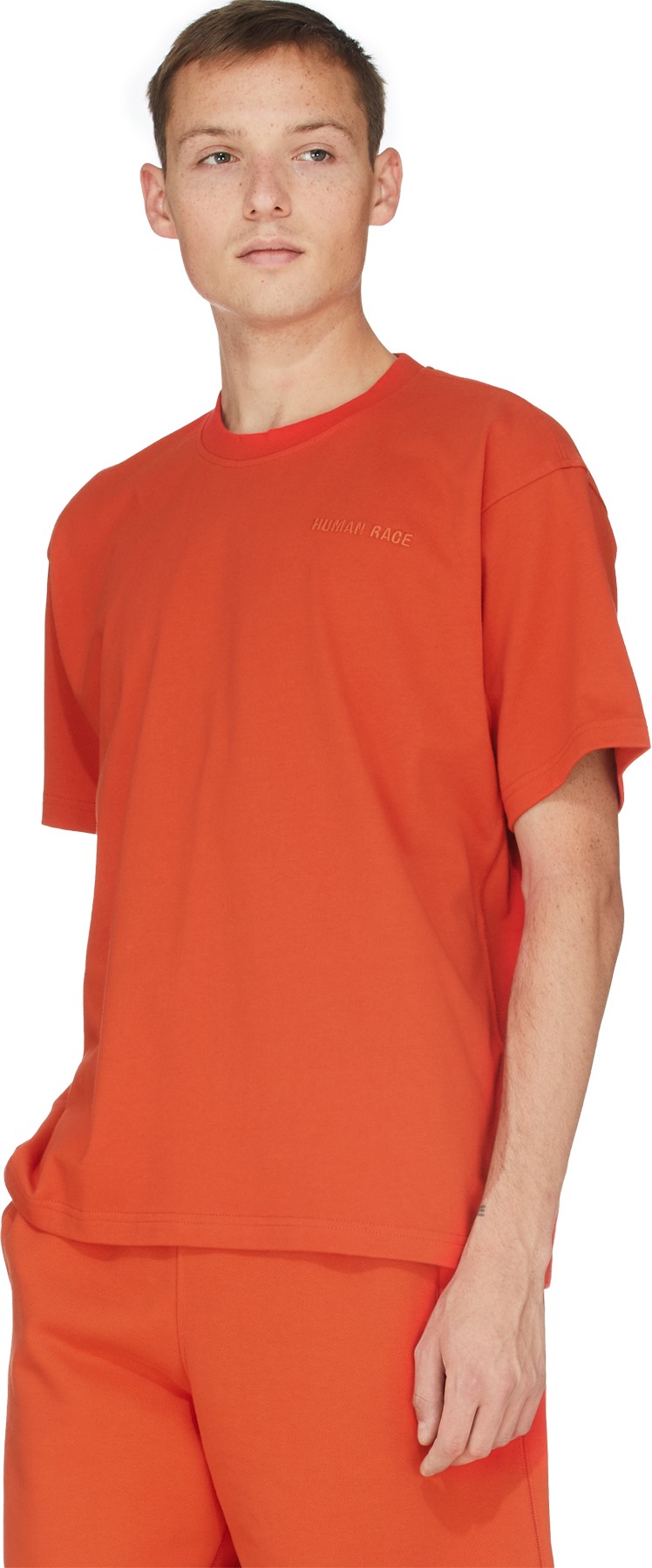 adidas Originals x Pharrell Williams: Red Pharrell Williams Basics T-Shirt - 3